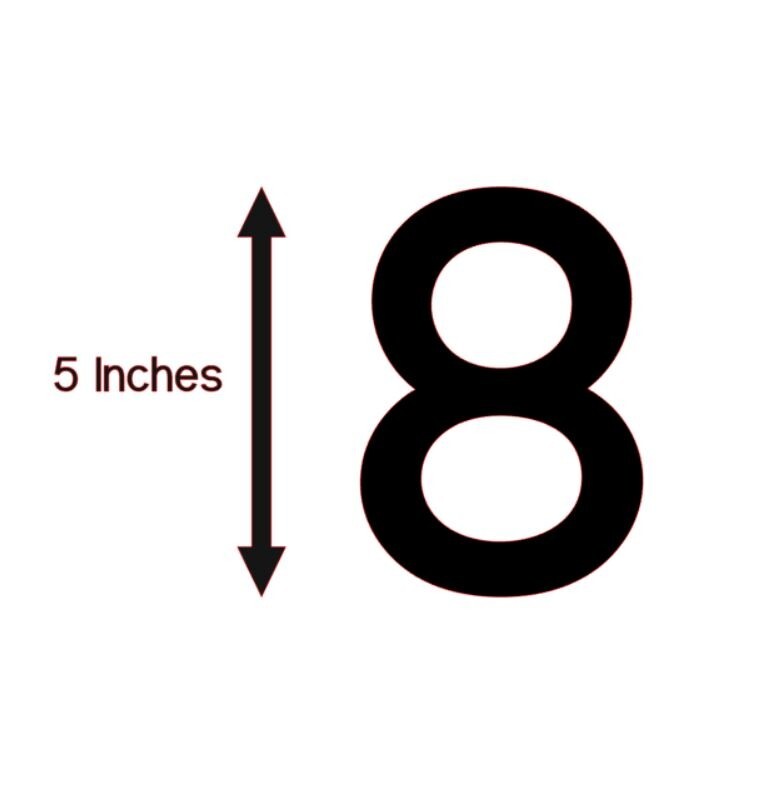 Large Number Stickers Mailbox Address 5" Vinyl Decal Building House Business Car