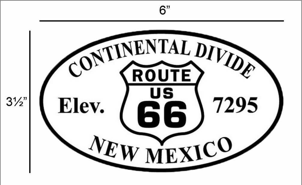 Continental Divide US Route 66 New Mexico Postcard Sized Vinyl Sticker 6" x 3.5"