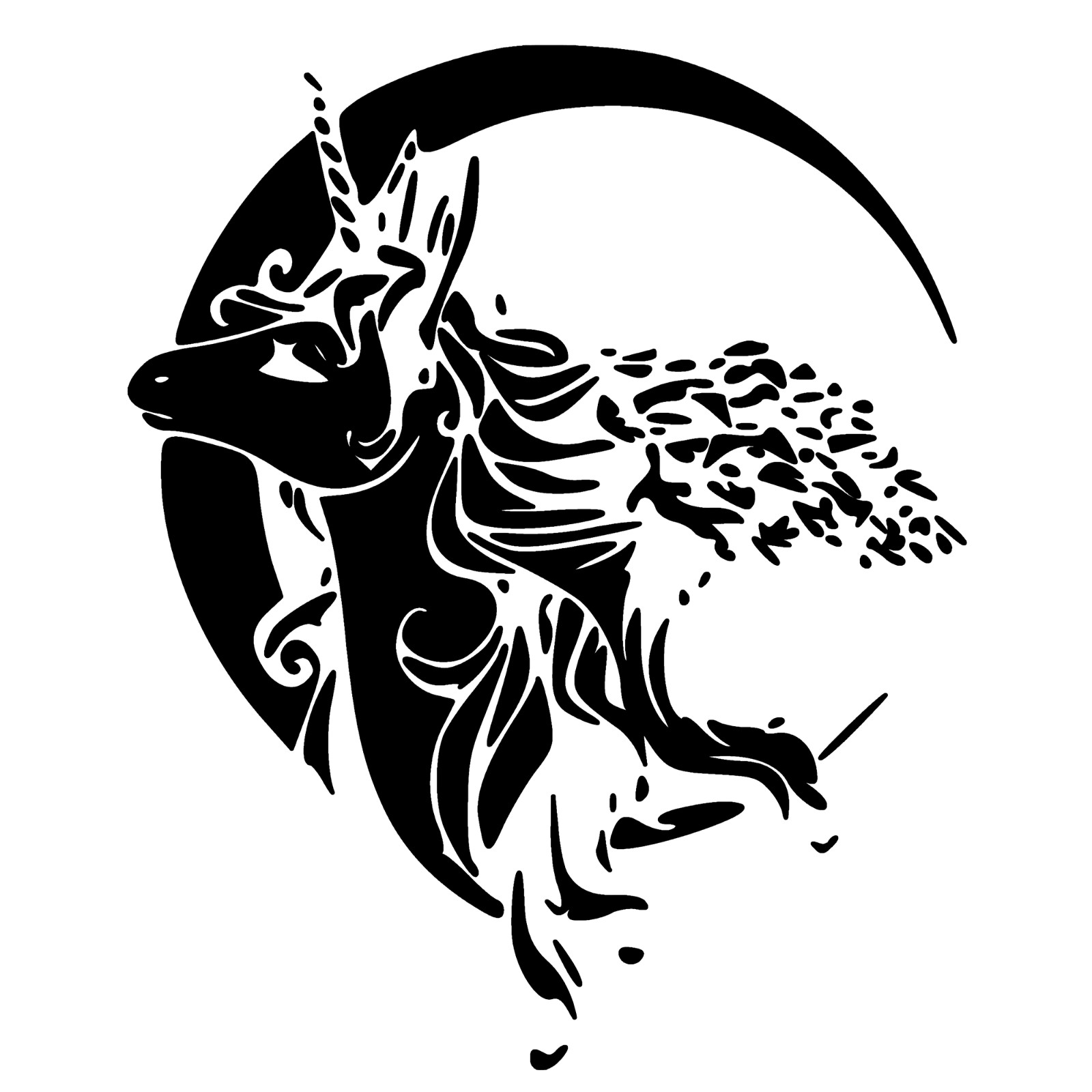 6" The Last Unicorn Crescent Moon Movie Vinyl Decal Sticker