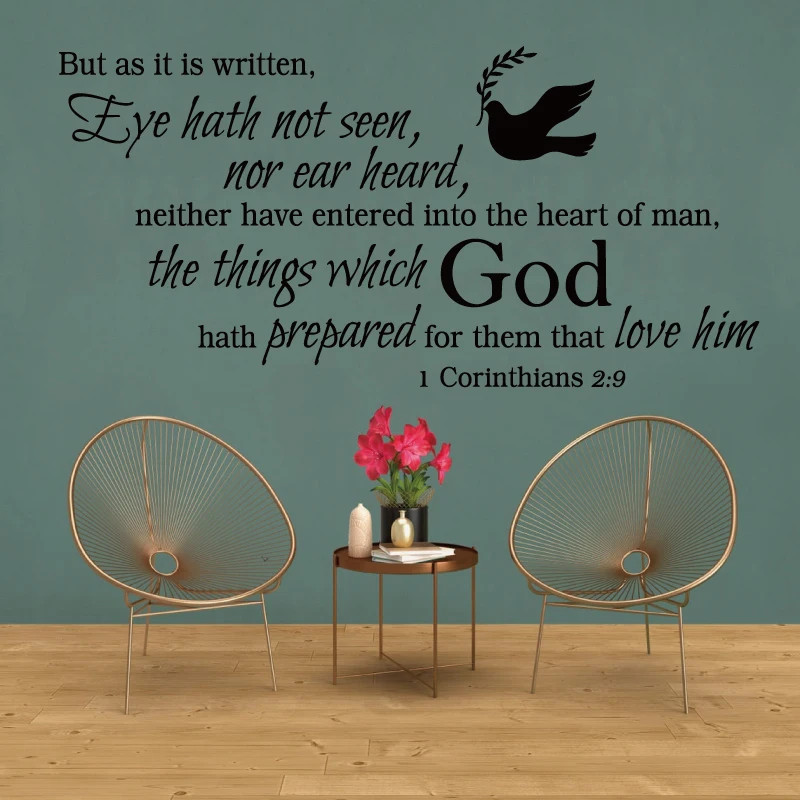 Christian Wall Stickers Corinthians 2;9 Bible Verses God Admonitions Religious