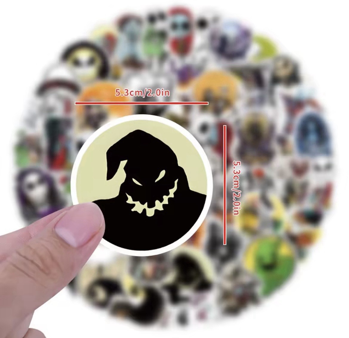Stickers Nightmare Before 50pk Randomly Christmas Mixed Sally Jack Sticker Boogi