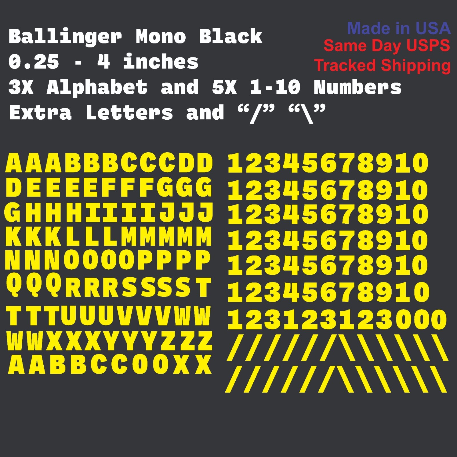 3XAlphabet A-Z & 1-10 Vinyl Decal Numbers – Mailbox, Shop, Wall, Address, Locker