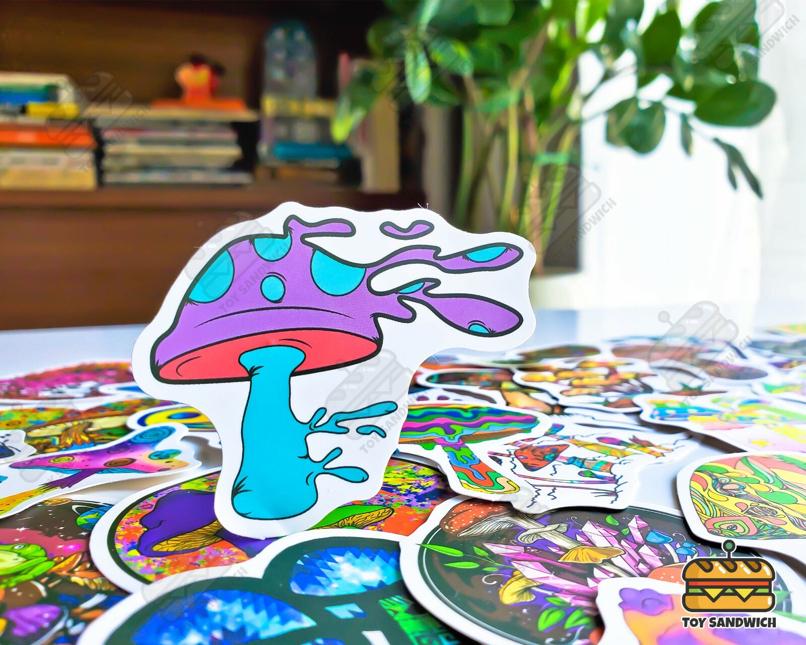 50 pcs "Trippy Mushroom" Sticker Pack 420 Get High Psychedelic Nature Decals