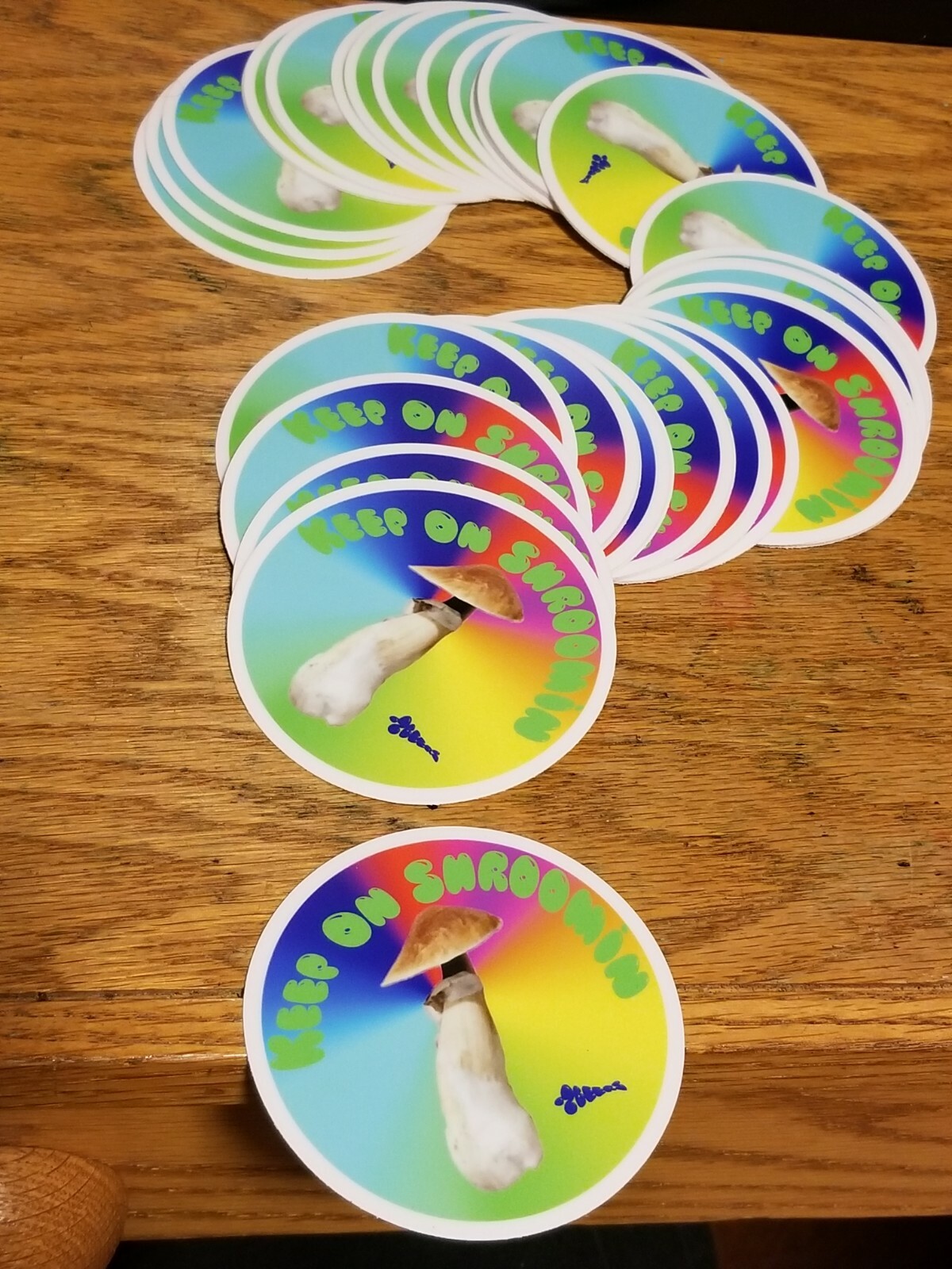 Shroom Sticker trippy mushroom vinyl outdoor 3" dish safe 3 for $2!