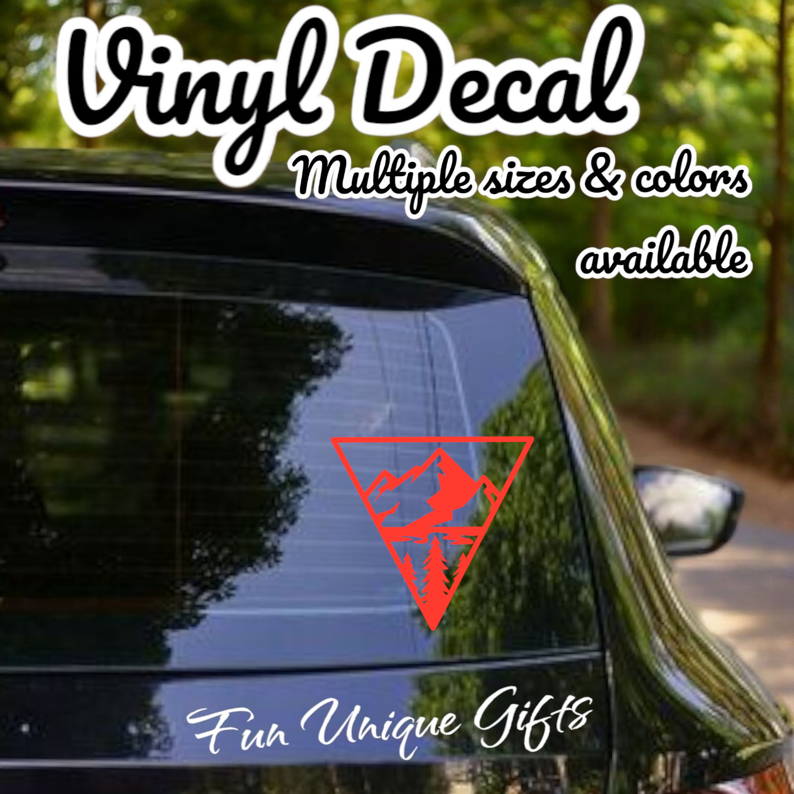 Geometric Mountain Vinyl Decal Sticker -Multiple Colors & Sizes- SHIPS FREE!