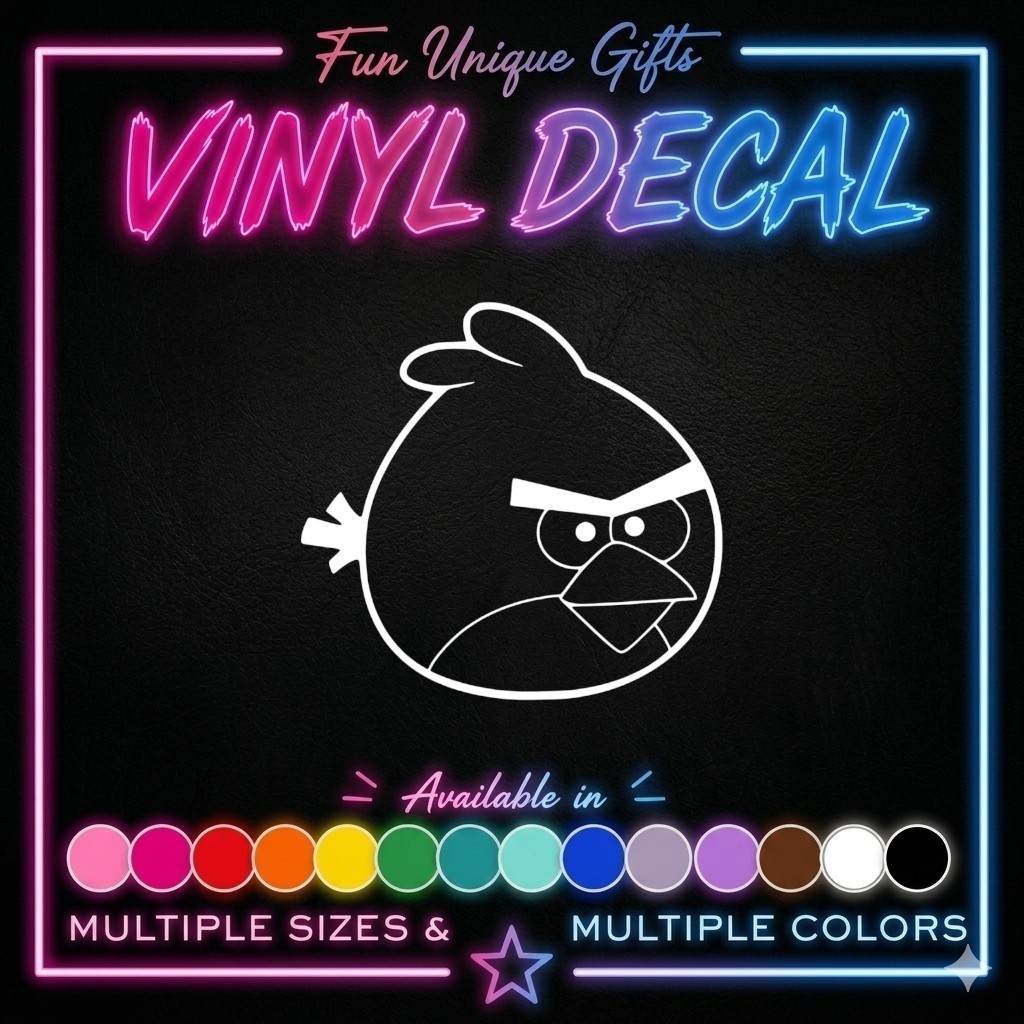 Angry Bird Vinyl Decal Sticker -Multiple Colors & Sizes- SHIPS FREE!