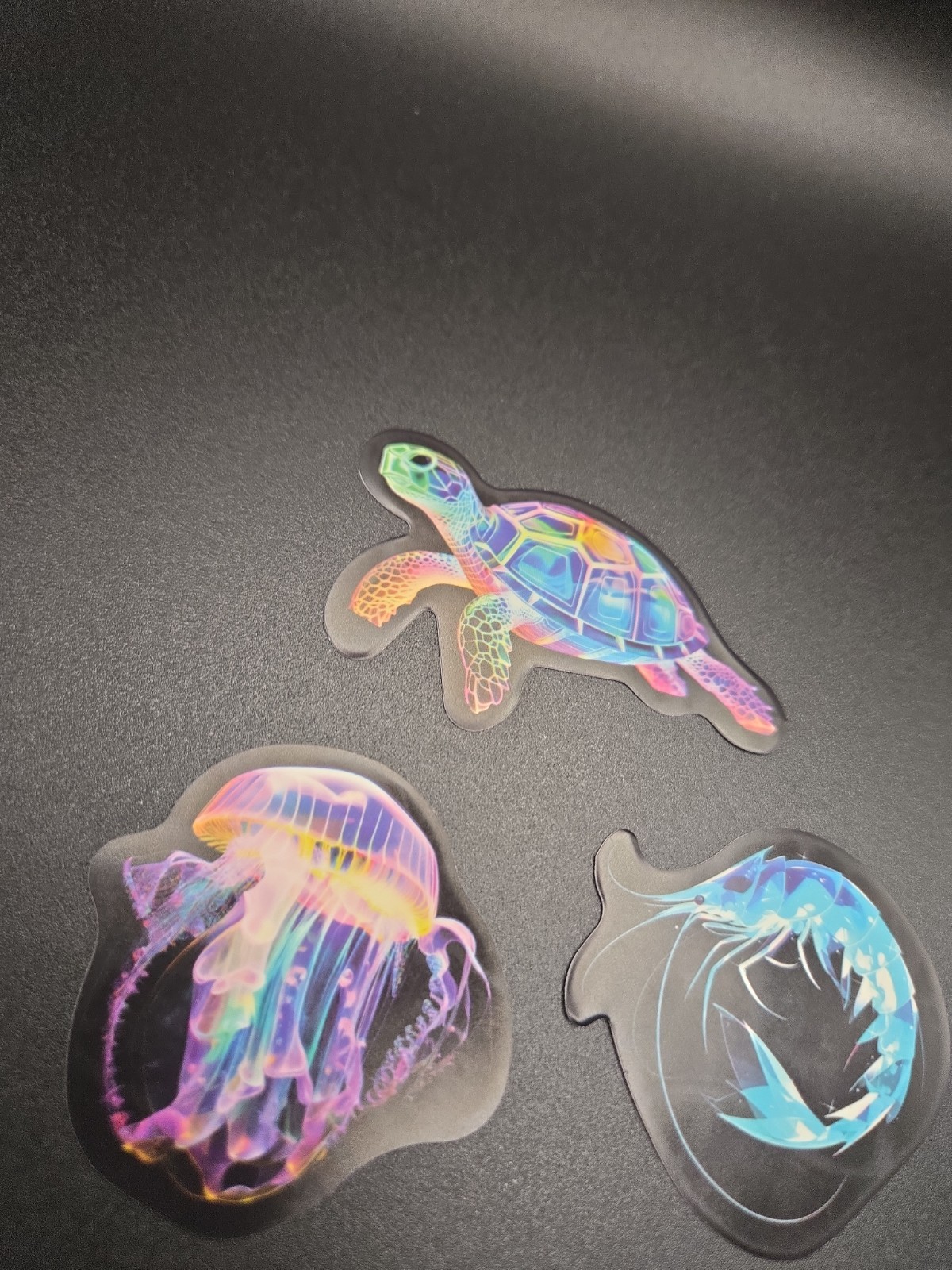Ocean Themed Glow In The Dark Stickers!! Vinyl Waterproof – Turtle Shrimp Jelly