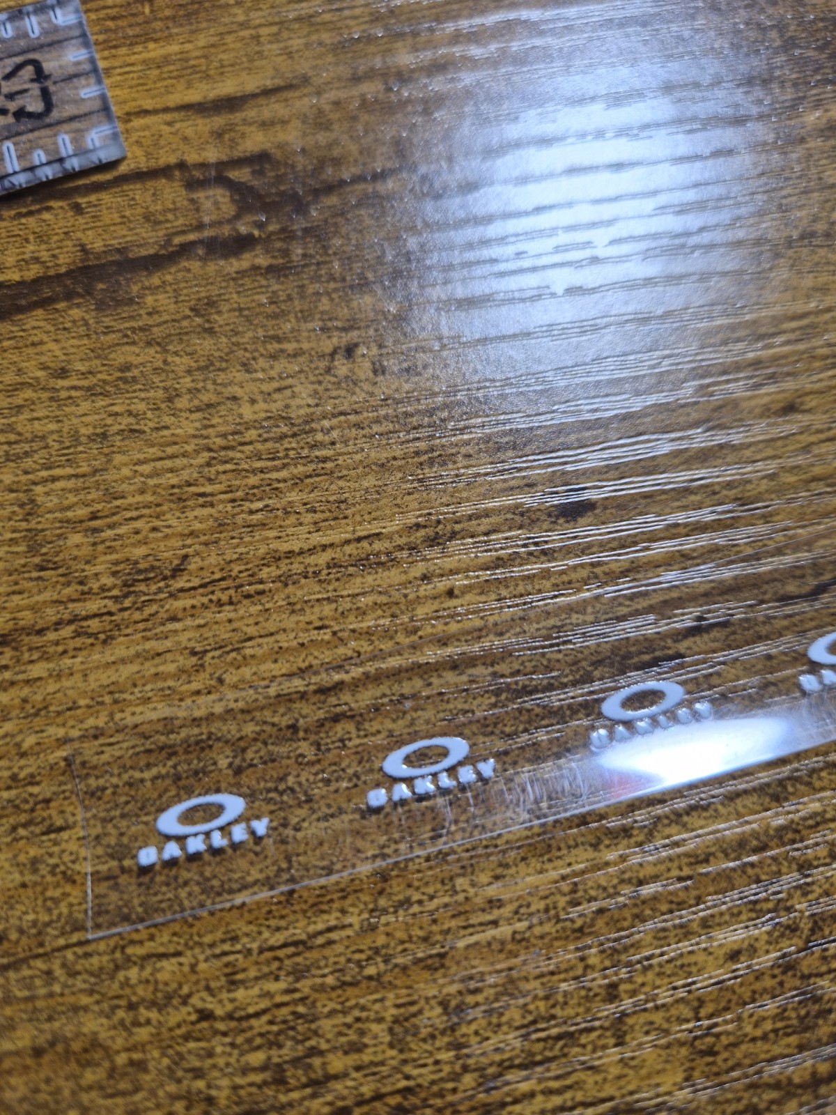 OAKLEY Logo White 4 Pc. UV DTF Decal Sticker Waterproof USA NOT VINYL