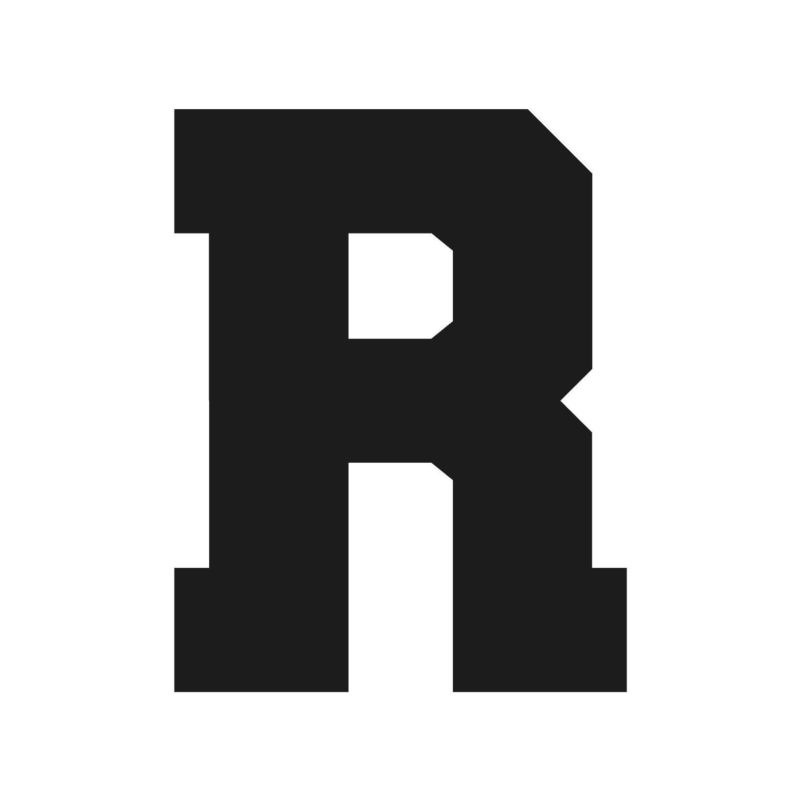 Letter R Varsity font Vinyl decal bold sports font Sticker