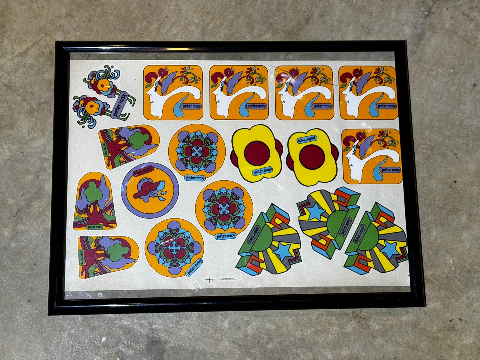 Peter Max Flower Power Decal 1970 Cookware Decals Hippie Groovy Kitchenware