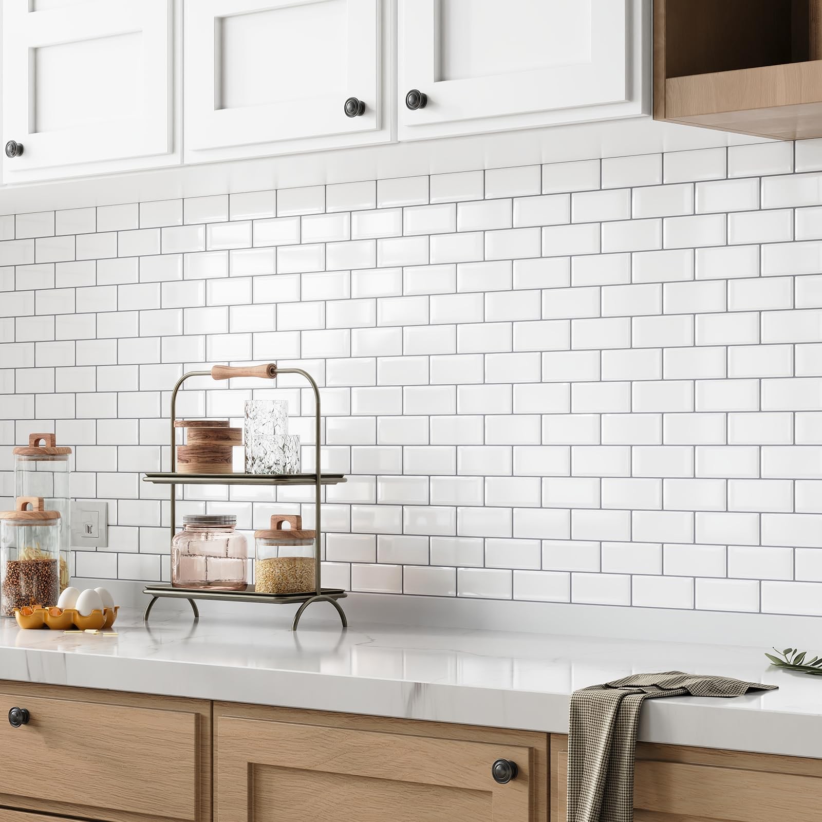 Peel and Stick Backsplash for Kitchen: Self Adhesive Wall Tiles for Bathroom …