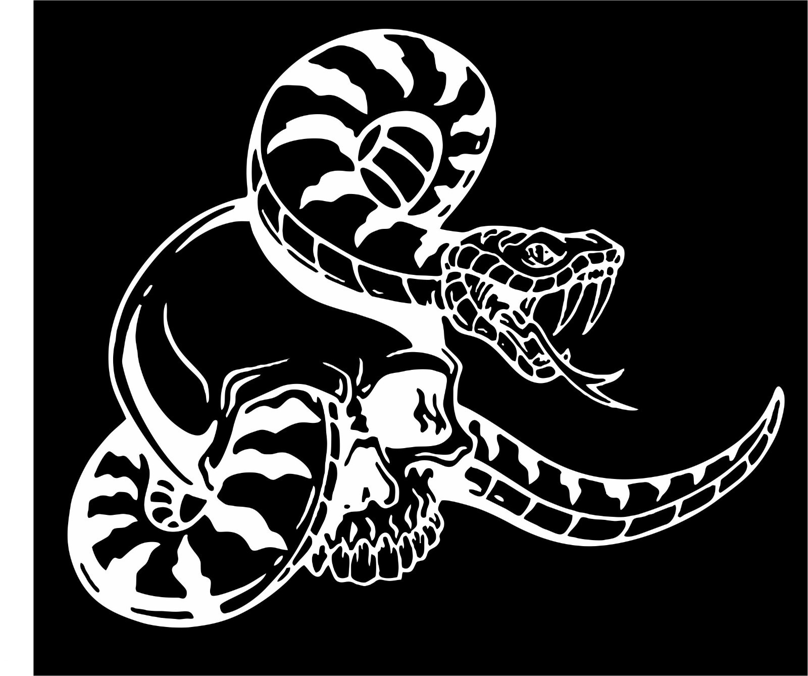 Snake Skull Serpent Car Truck Window Laptop Vinyl Decal Sticker