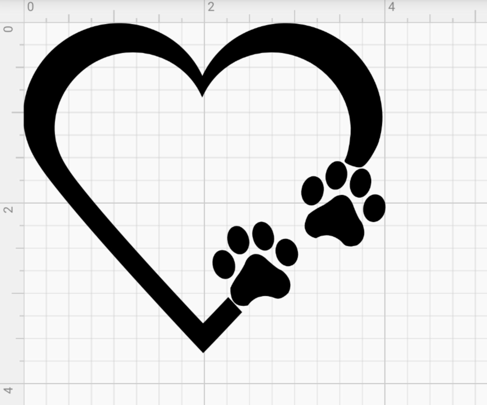 PAW PRINT HEART 2" Die cut Vinyl Decal – Car Window Sticker PUPPY I LOVE MY DOG