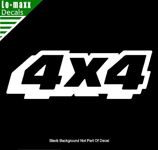 4 x 4 Four Wheel Drive Truck High Quality Sizes And Colors Die Cut Vinyl Decal