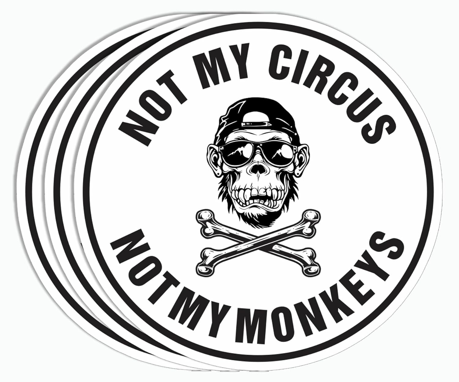 3Pcs – Not My Circus Not My Monkeys Sticker – Electrician Sticker – Sassy Saying