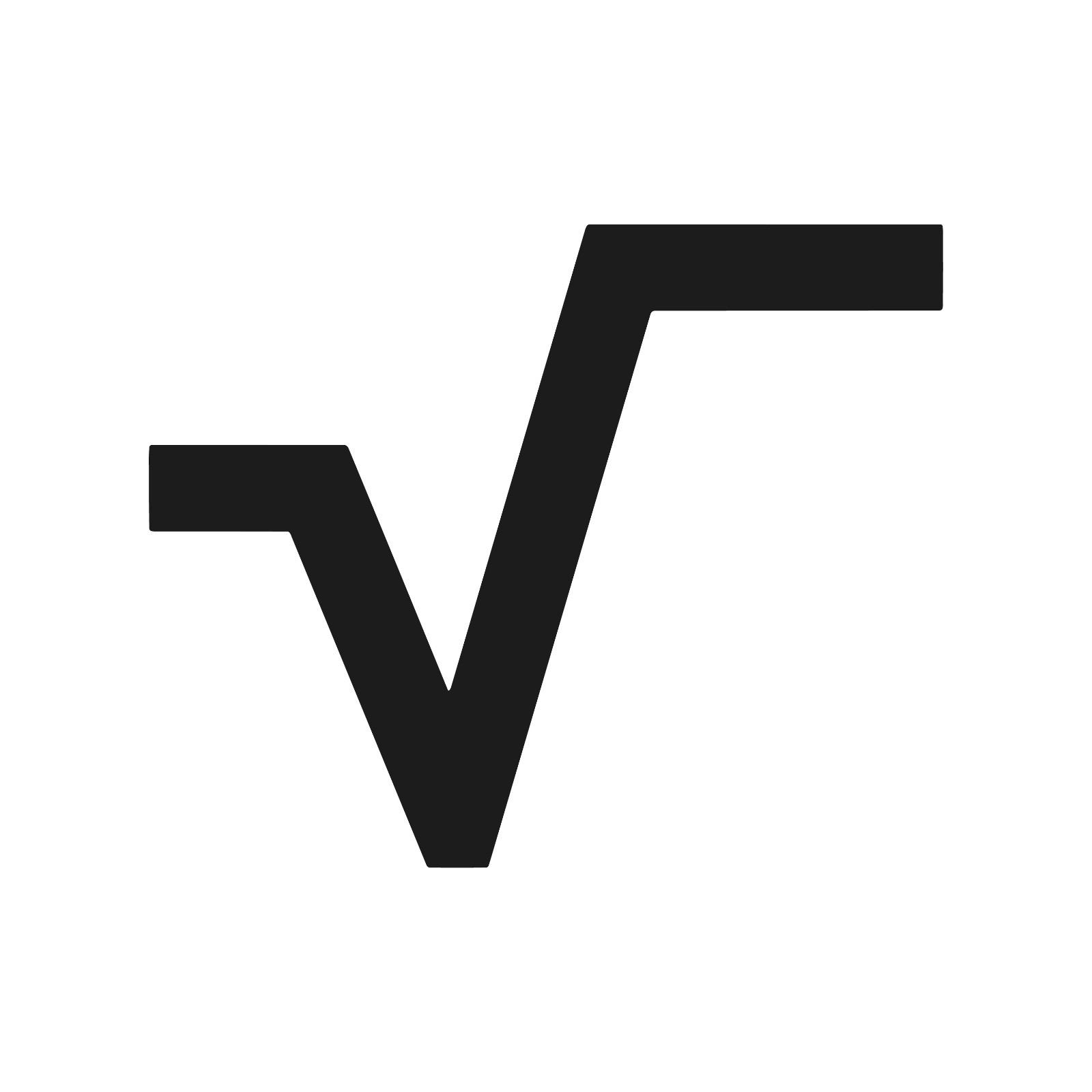 Square root symbol Vinyl Decal √ Math Mathematics Mathematician Sticker