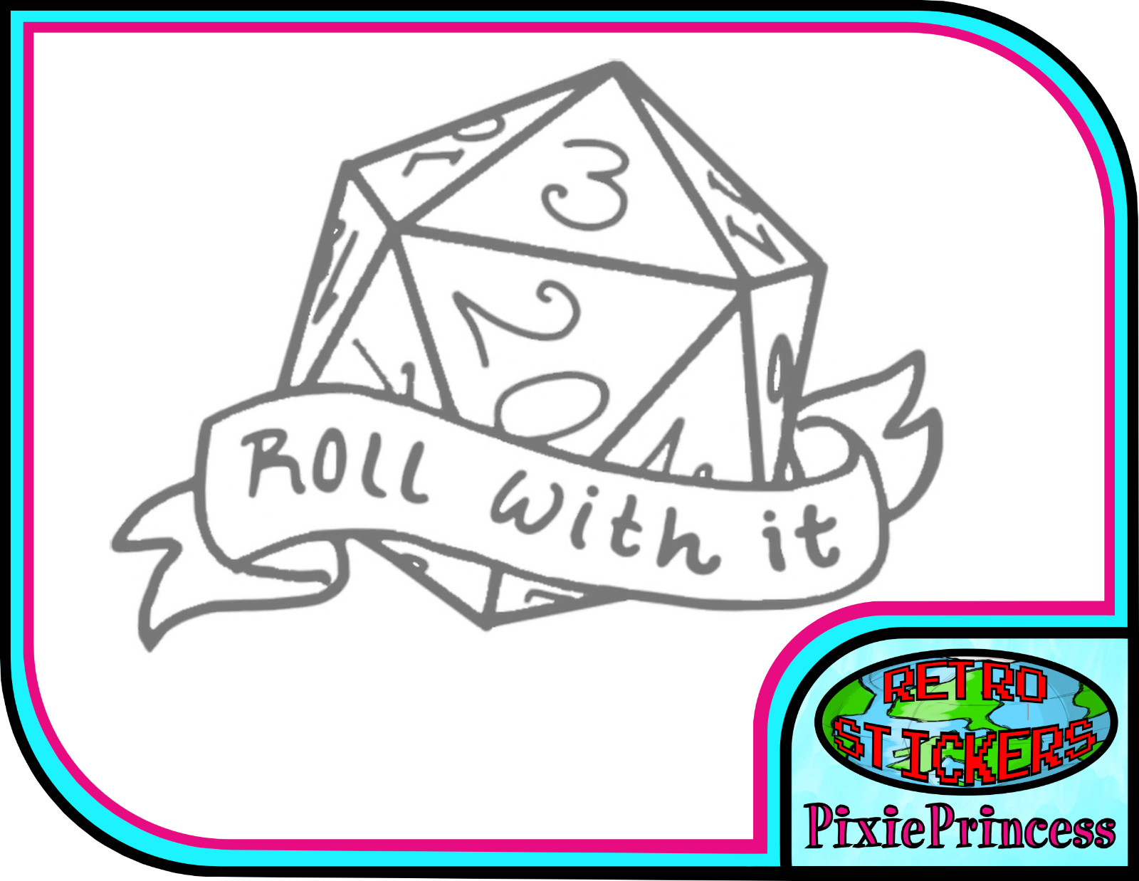 D&D Dungeon Dragons Master D20 N Vinyl Sticker Car Laptop Tablet Window Decal