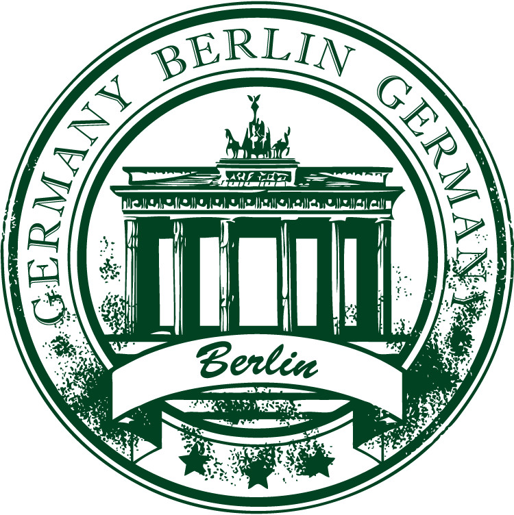 Berlin Green Round Car Bumper Sticker Decal