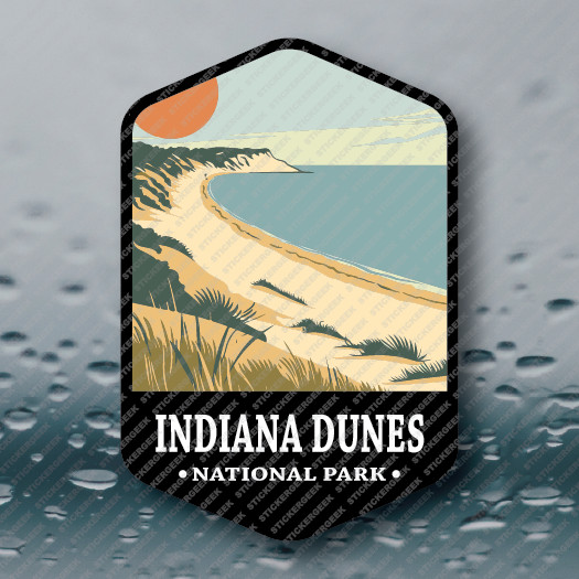 US National Park INDIANA DUNES INDIANA Camping Outdoors Hiking Vinyl Sticker