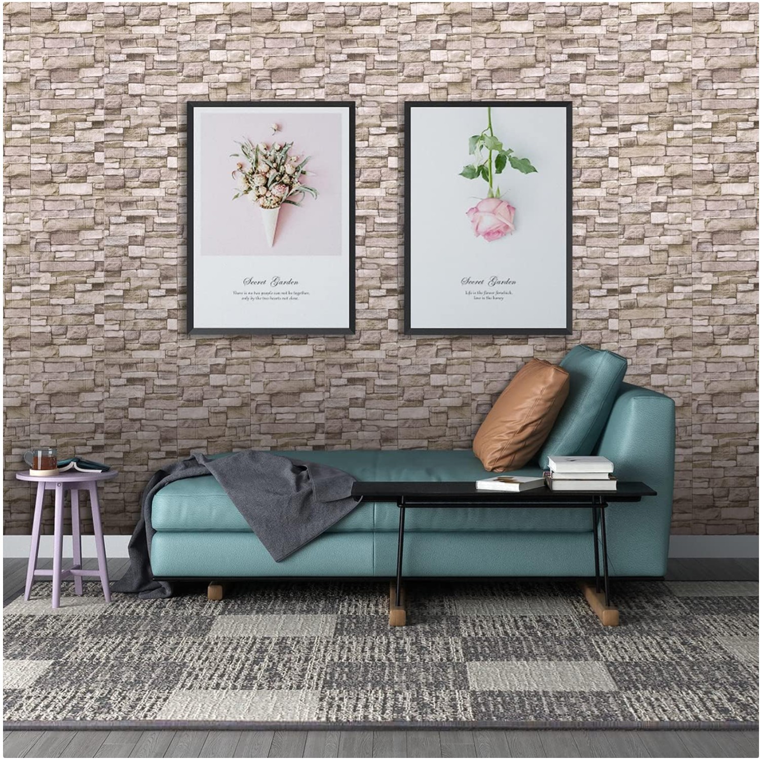 Faux Stone Wall Panel – 3D Self-Adhesive Wallpaper, 20PCS