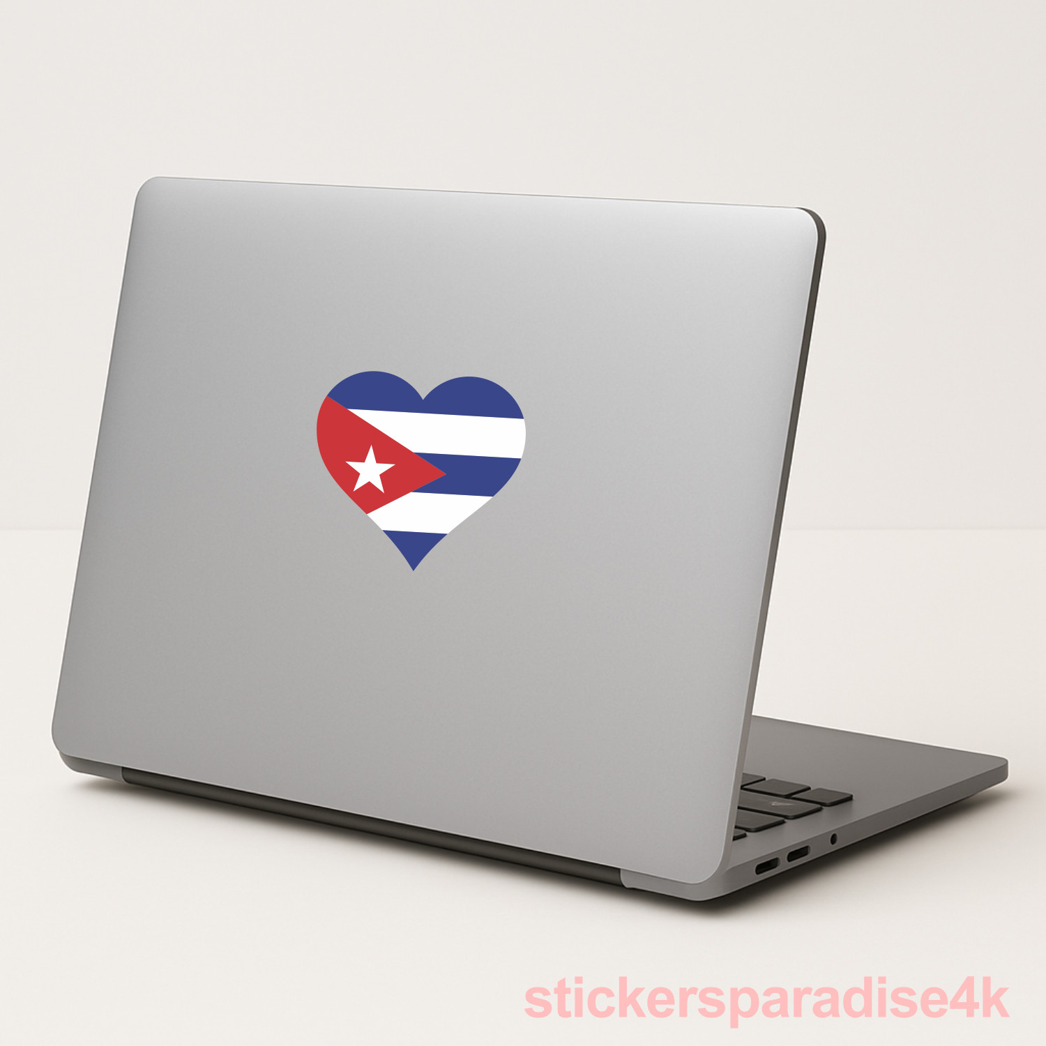 2 pc Hard Hat Decal CUBA HEART Vinyl Sticker in Multicolor 2.5"x2.5" For Laptop