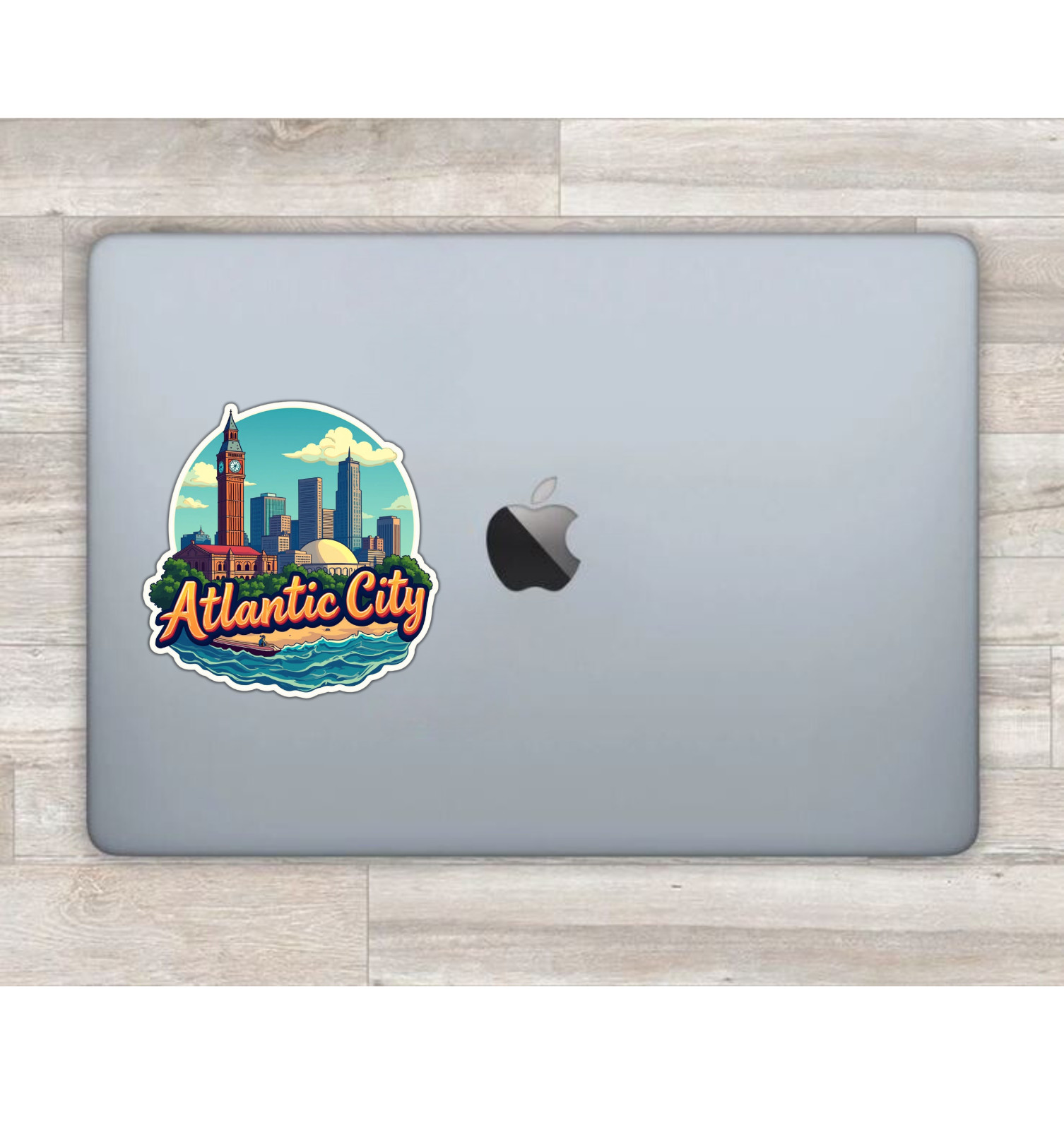 Atlantic City New Jersey Fridge Magnet or Laptop Sticker