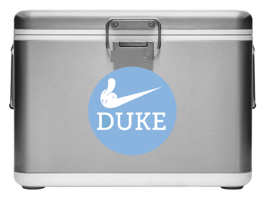 North Carolina – Up Yours Duke – 4" Vinyl Decal Car Window Laptop Cooler Cart