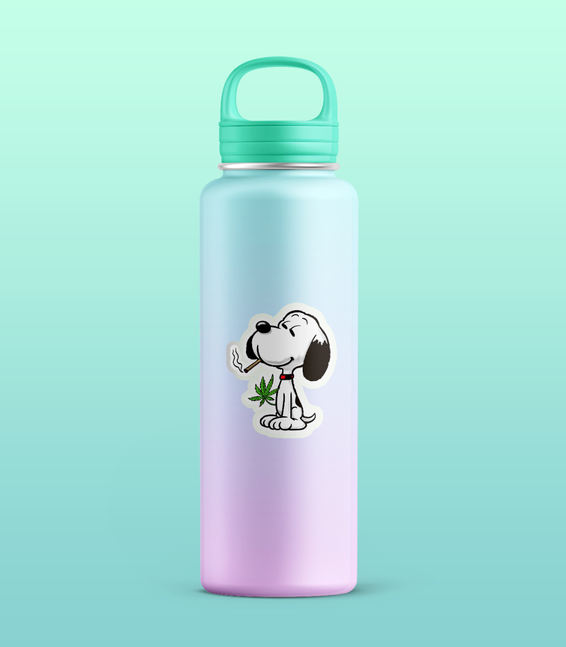 Snoopy Stoner Sticker Cartoon Dog, Beagle, Cannabis, Weed, Marijuana, Waterproof