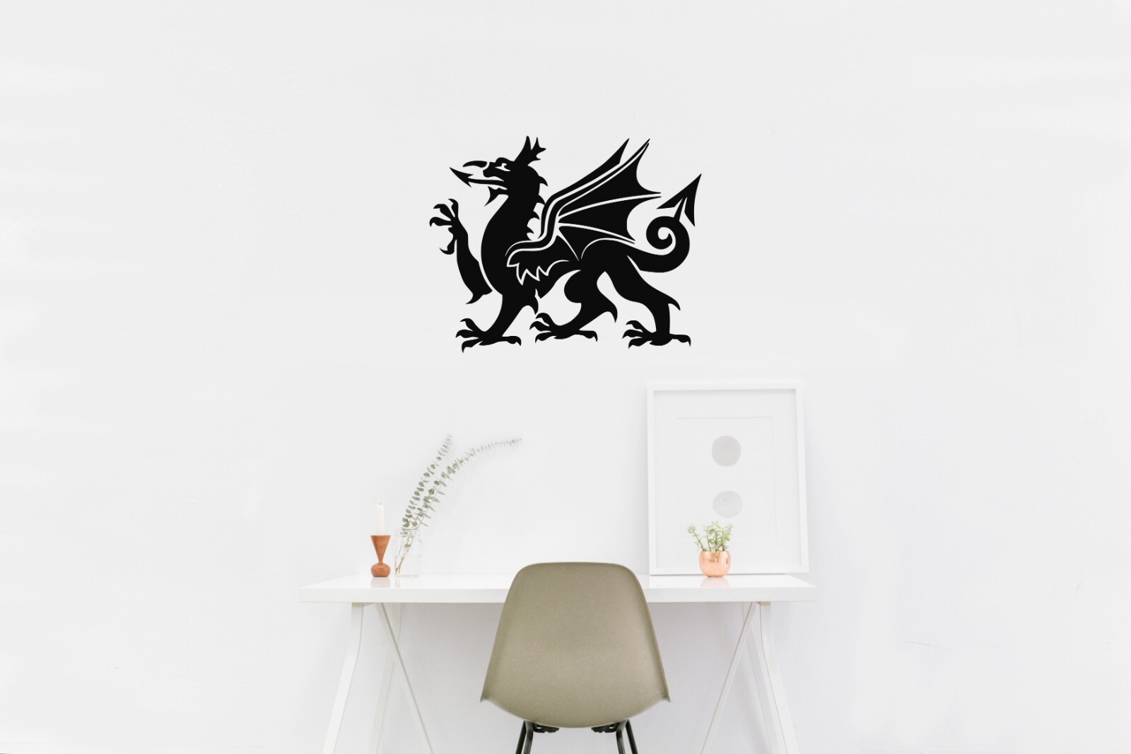 Welsh Dragon Vinyl Decal Sticker Car Camper Van Wall Art Cymru Ddraig Goch