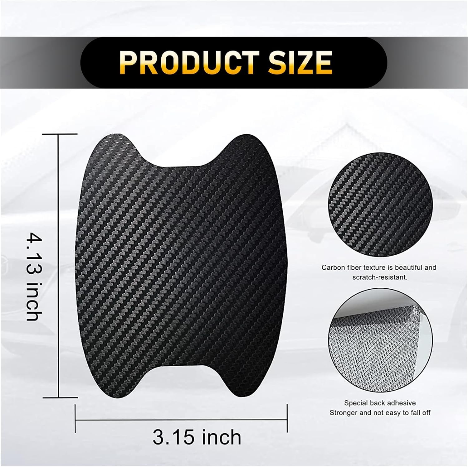 Door handle scratch protector stickers
