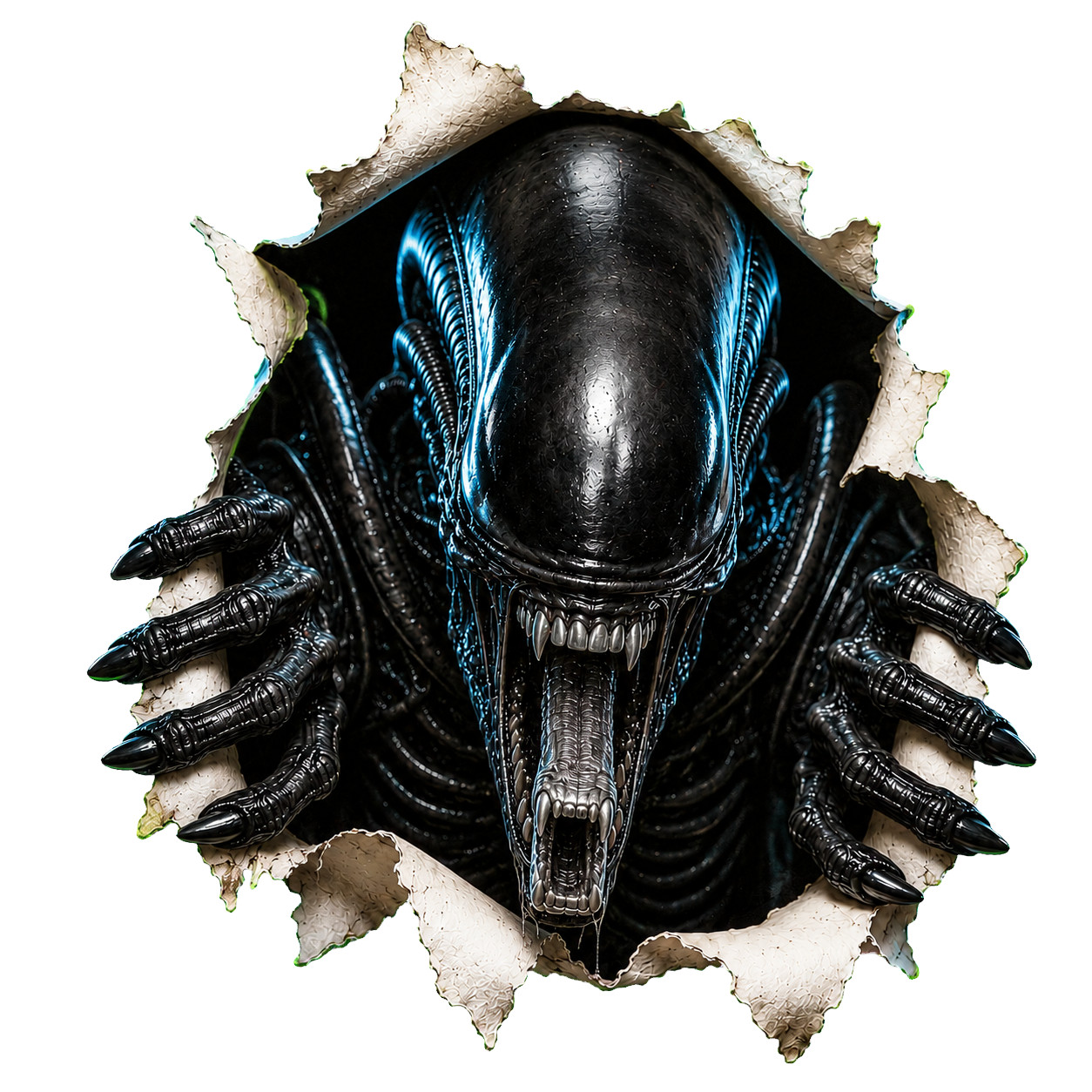 Xenomorph Alien Peekaboo Horror Sticker Sci-Fi Monster Vinyl Decal