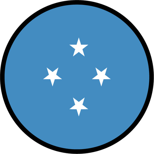 Micronesia Flag Circle Sticker Decal