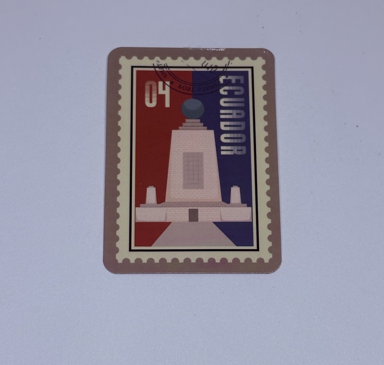 Mitad Del Mundo Postage Stamp Novelty Sticker Vinyl Decal Travel Ecuador Tc9