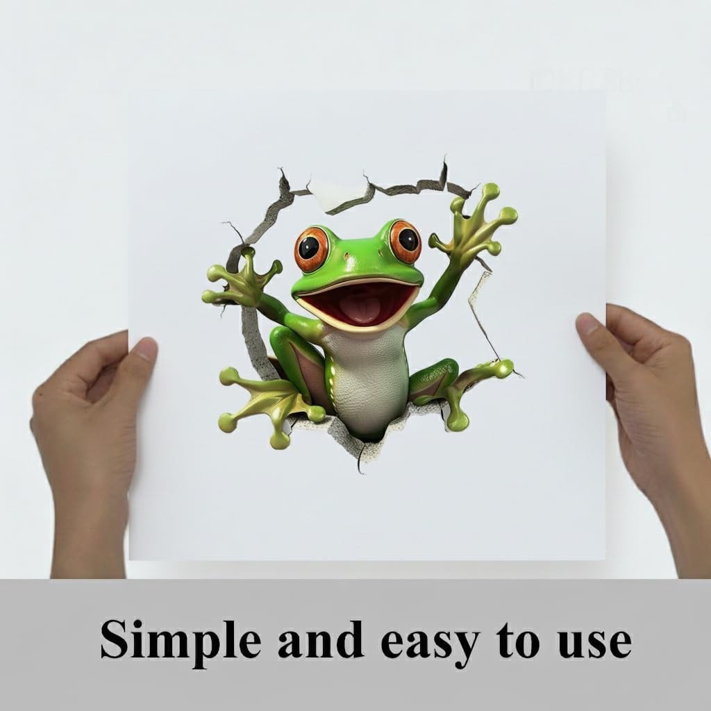 1 PCS Cute Frog Sticker for Bathroom Toilet Lid Wall Decals 11.8×11.4In | Cut…