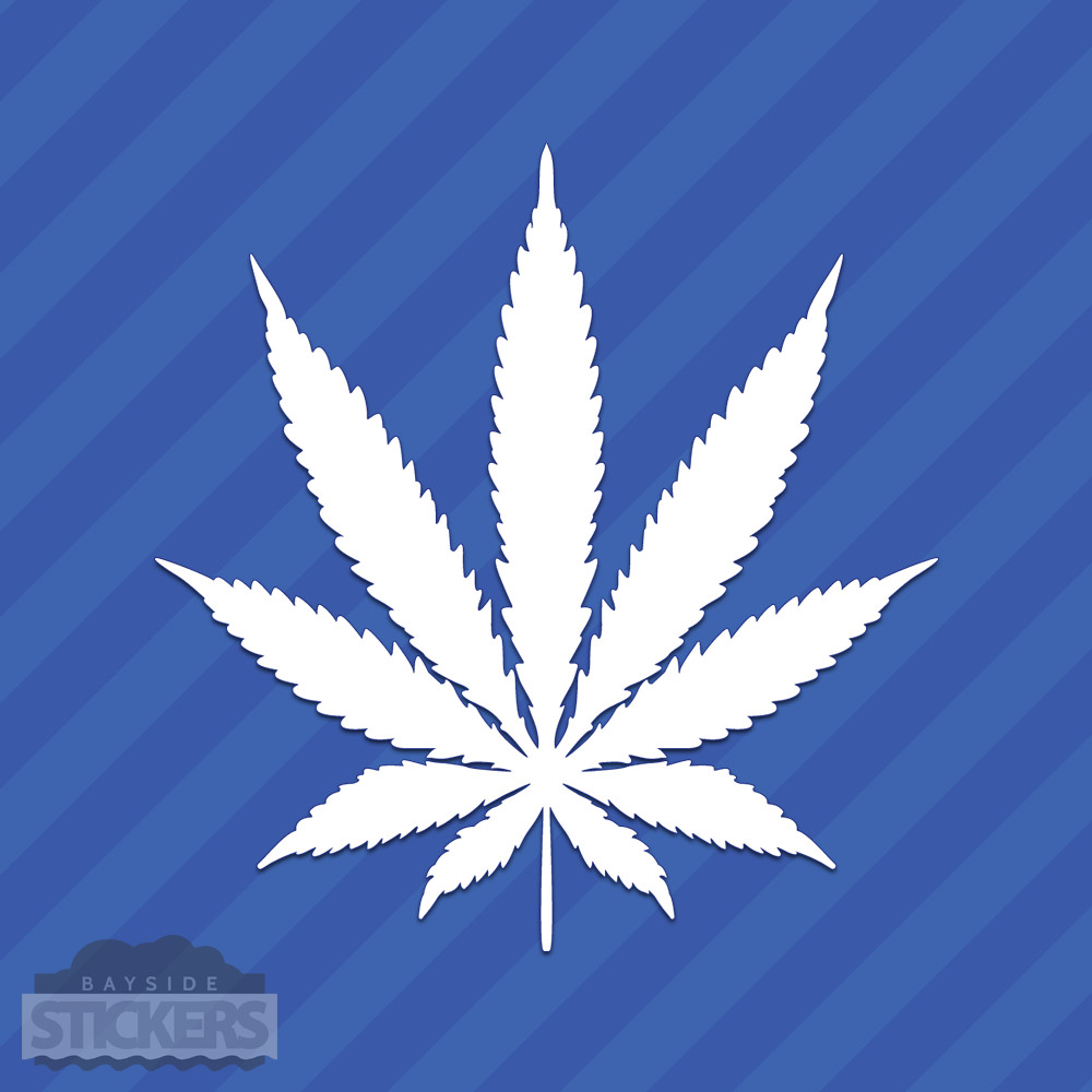Pot Leaf Cannabis Vinyl Decal Sticker 420 Marijuana Weed
