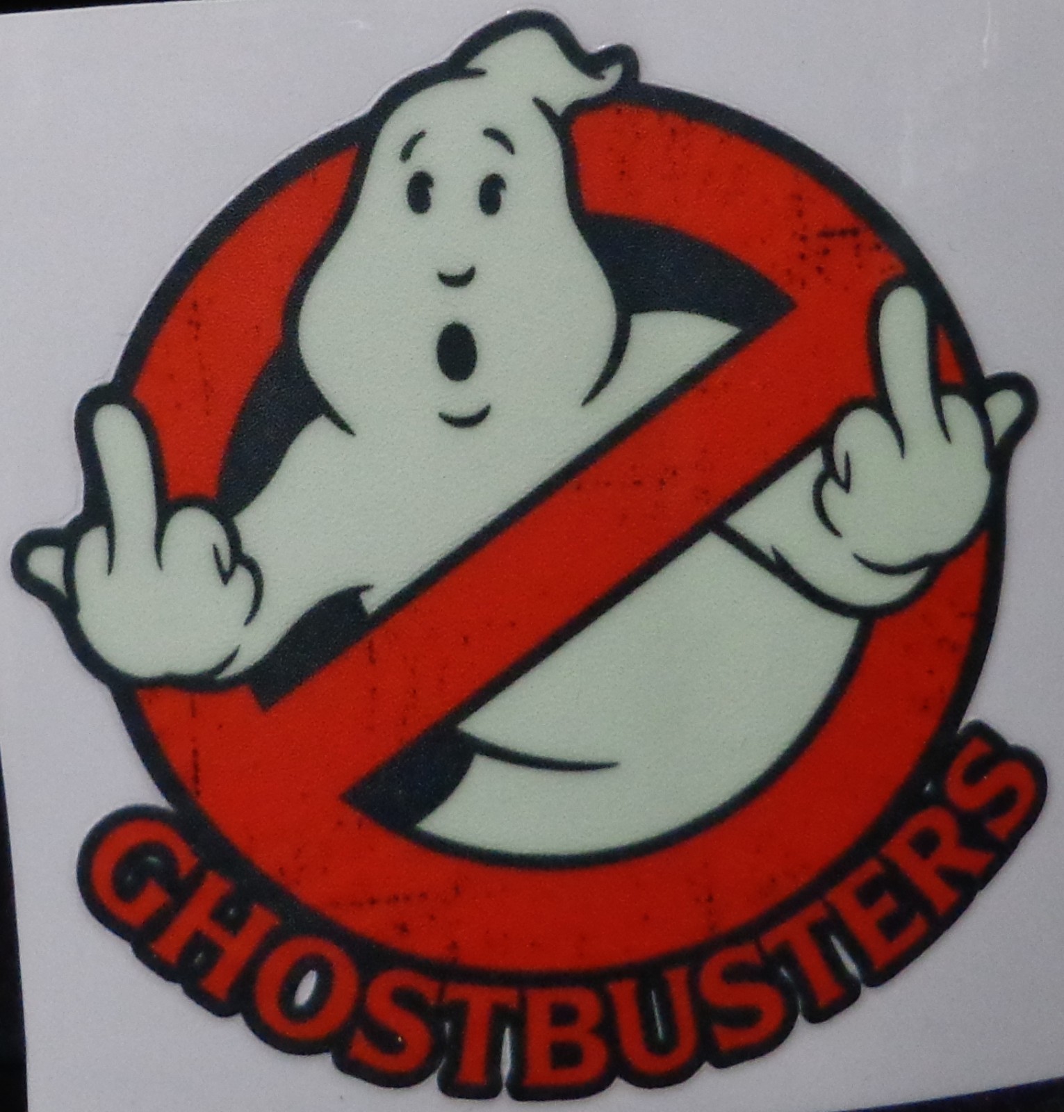 Ghostbusters Double Bird Sticker 3 in x 3 in tumbler laptop UV