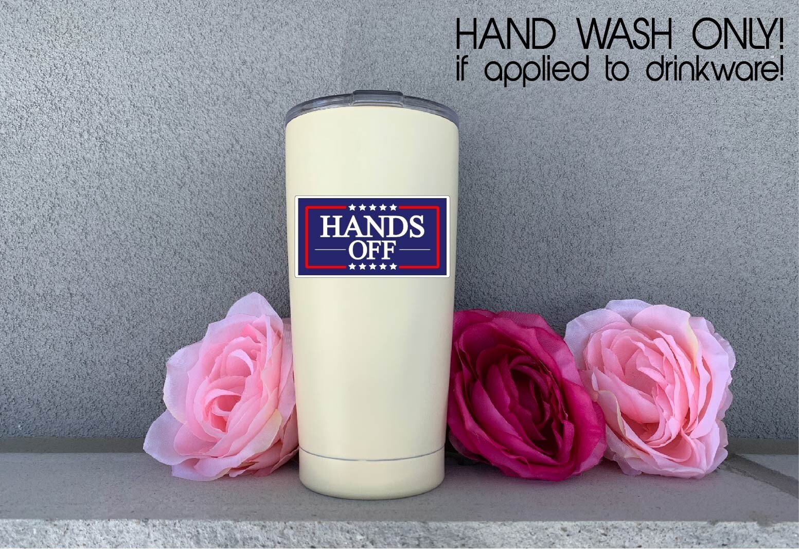 Hands Off Decal Sticker Anti Trump MAGA Democrat Liberal Political Protest