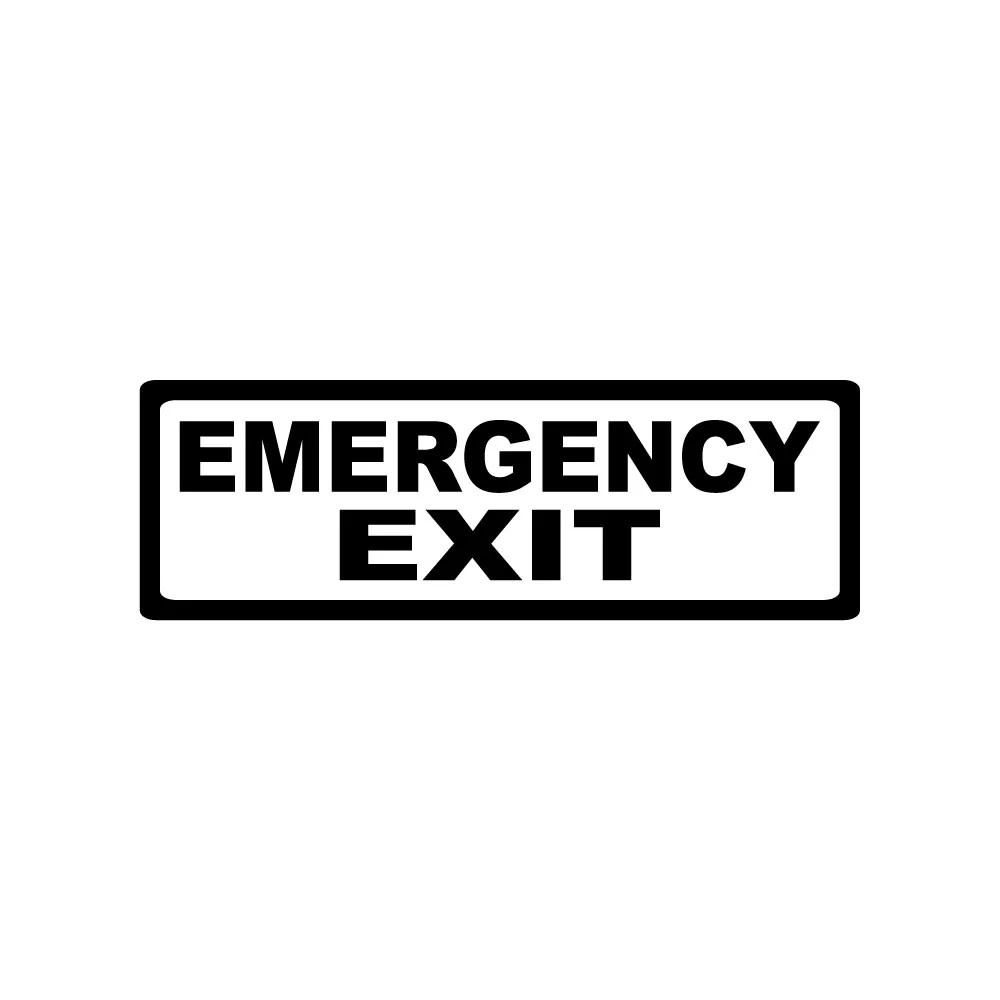 EMERGENCY EXIT STICKER DECAL SIGN DOOR BUSINESS CHURCH SCHOOL WAREHOUSE WALL