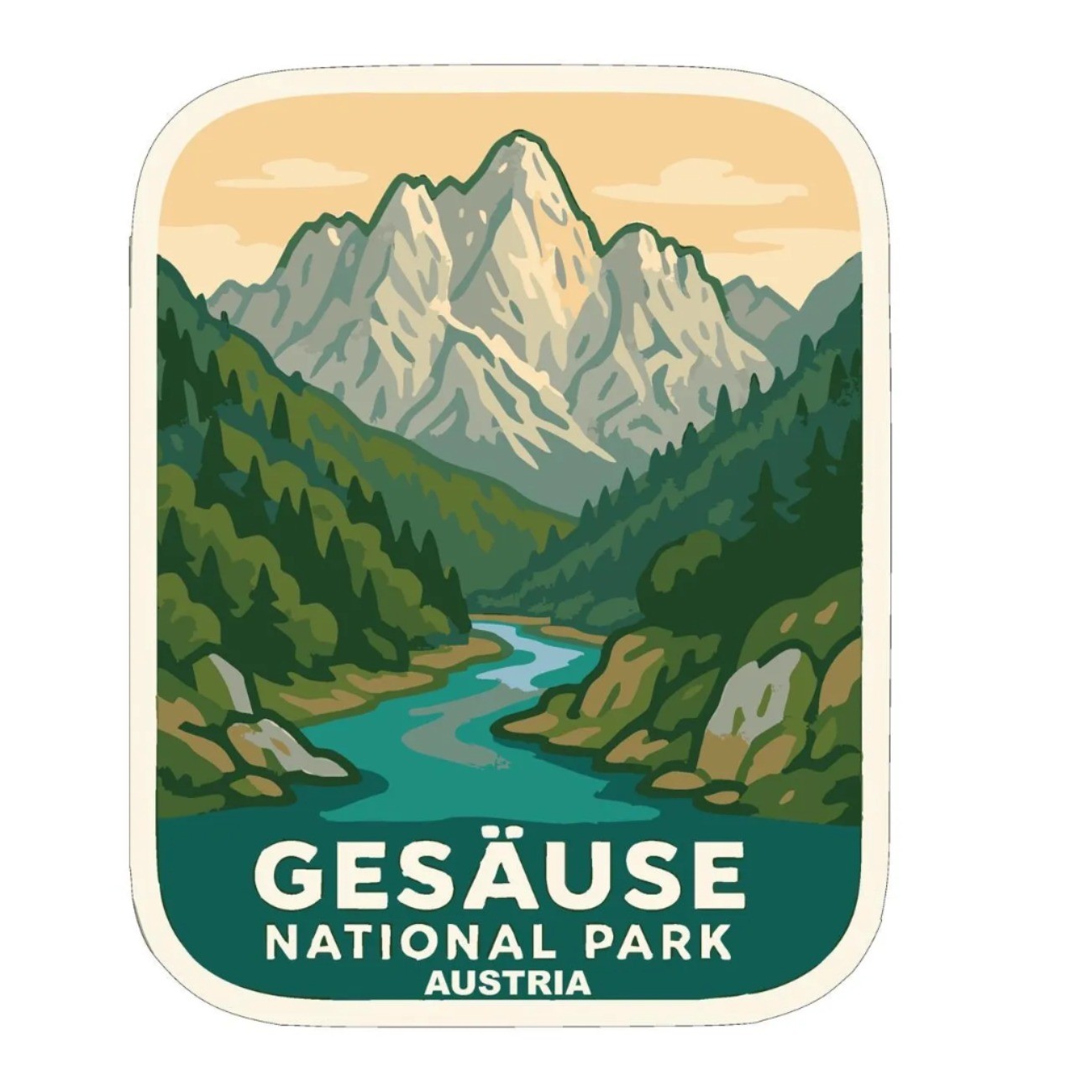 Gesäuse Austria Iron On Heat Transfer Vinyl HTV Die-Cut World National Parks