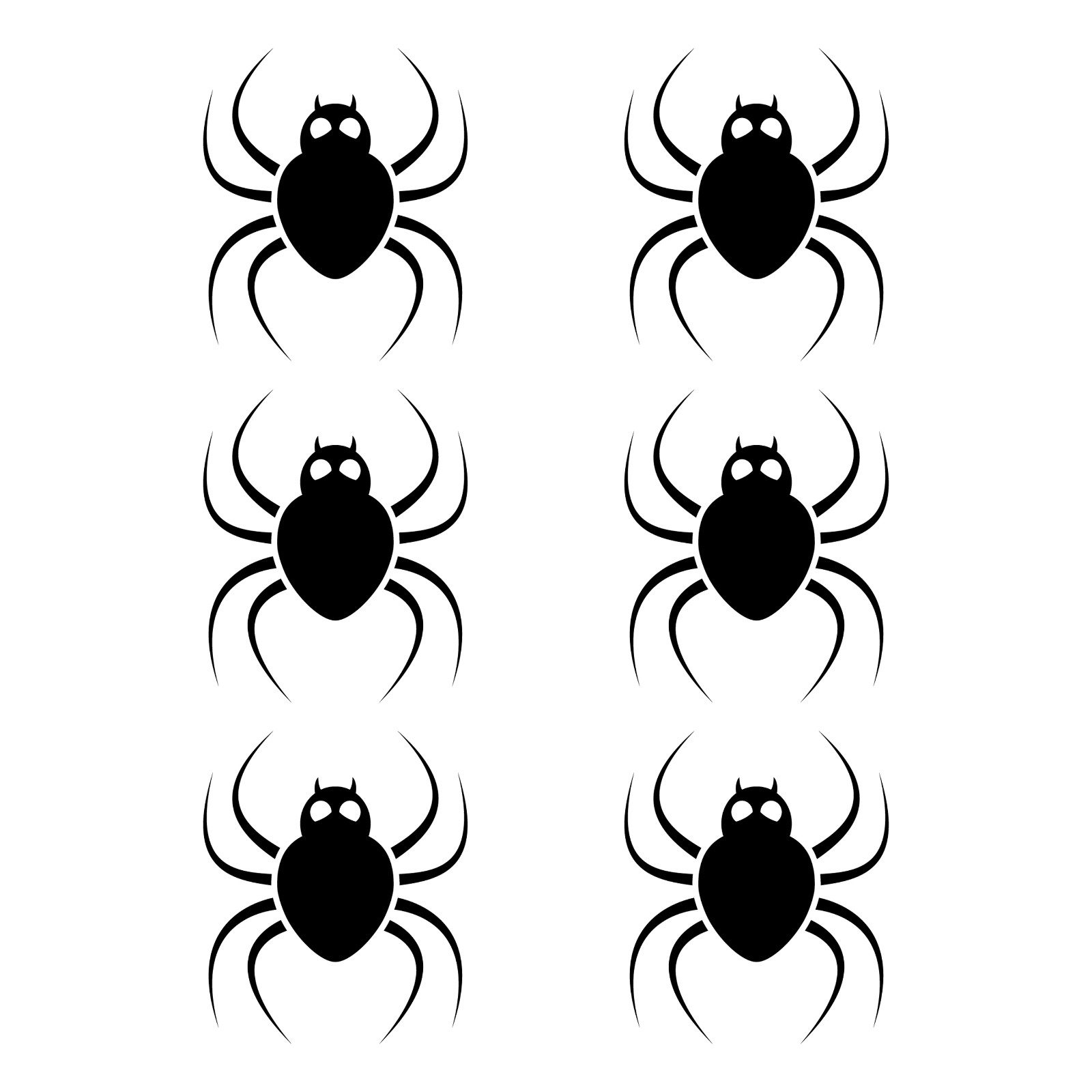 6 Spider Vinyl Decals Halloween Stickers Spooky Car Window Laptop Wall Decor DIY