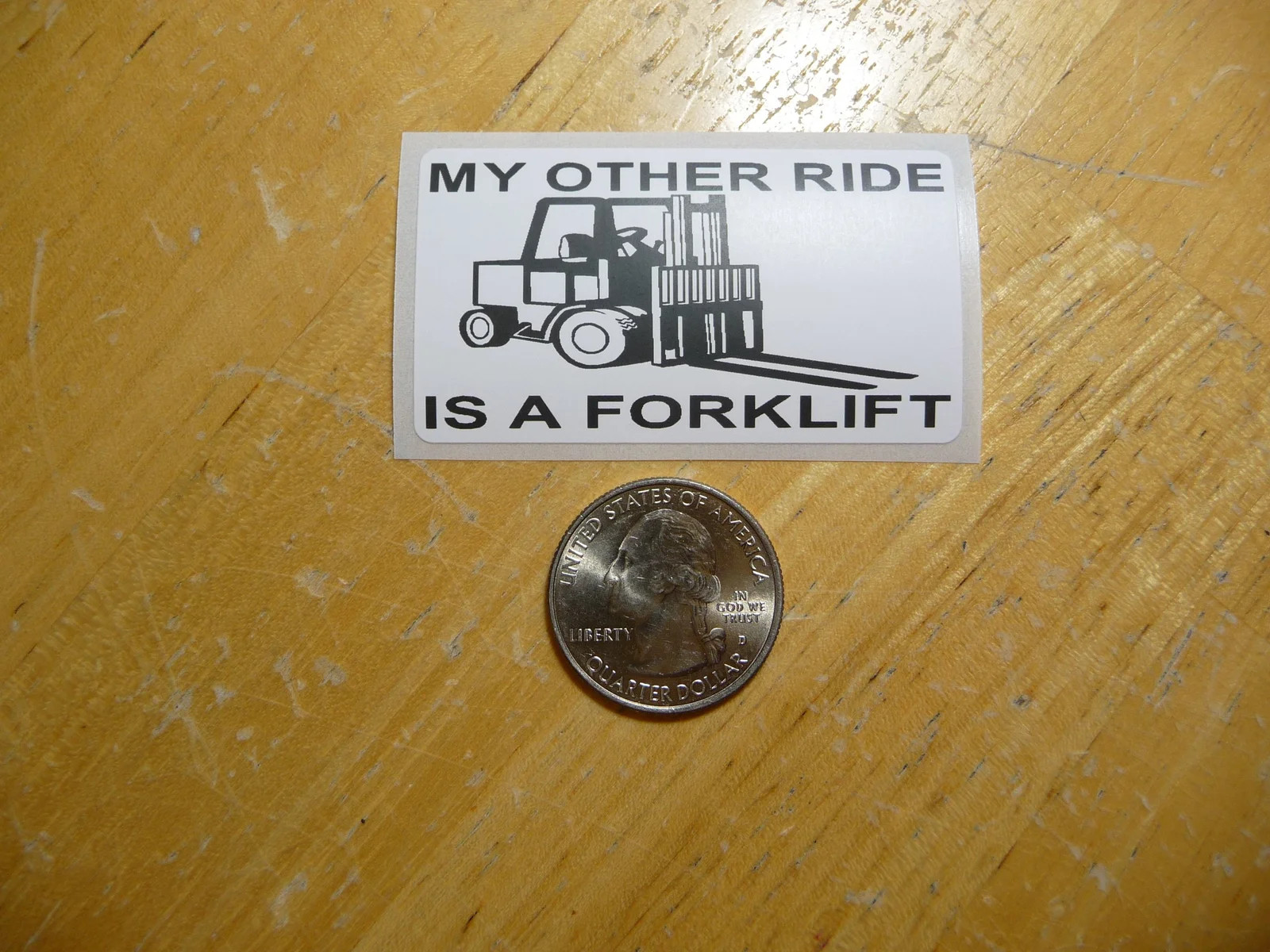 MY OTHER RIDE IS A FORKLIFT STICKER DECAL 1 – 50 BULK PACK FUNNY WAREHOUSE