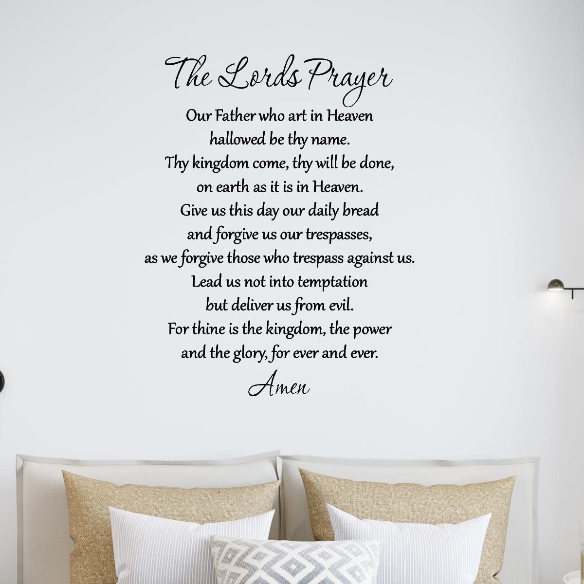 The Lord's Prayer Bible Wall Decal Our Father Vinyl Wall Art Scripture Quote Fai