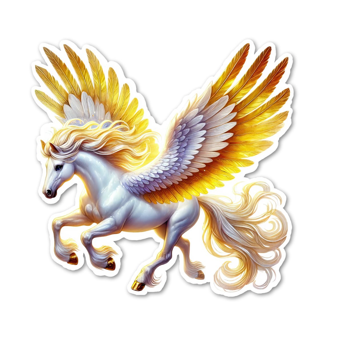 Mythical Pegasus Vinyl Sticker Waterproof Laptop Water Bottle Phone Fantasy Art
