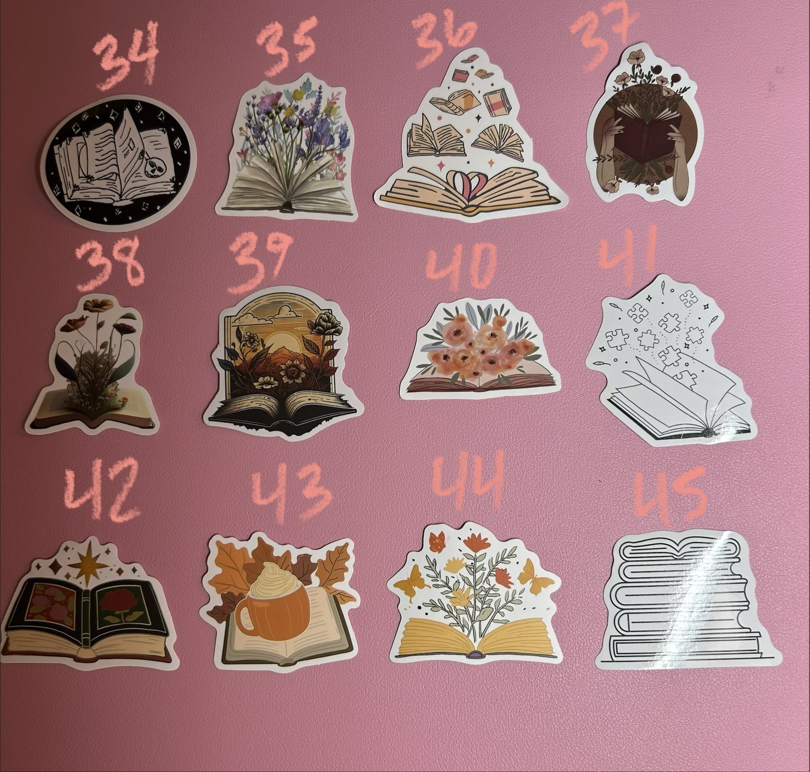 Flower Book Stickers