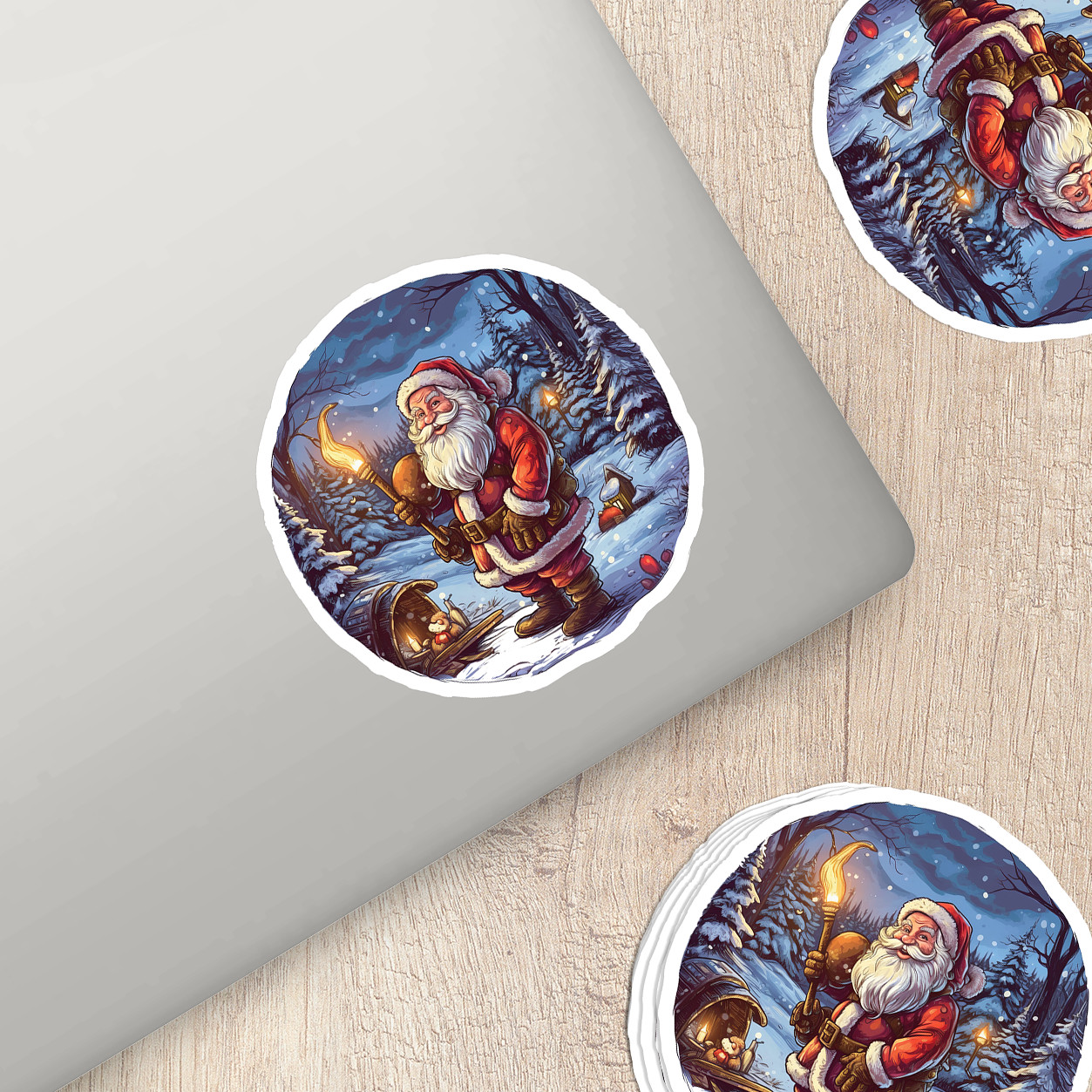 Santa Claus Vinyl Sticker – Bring the Magic of Christmas Anywhere
