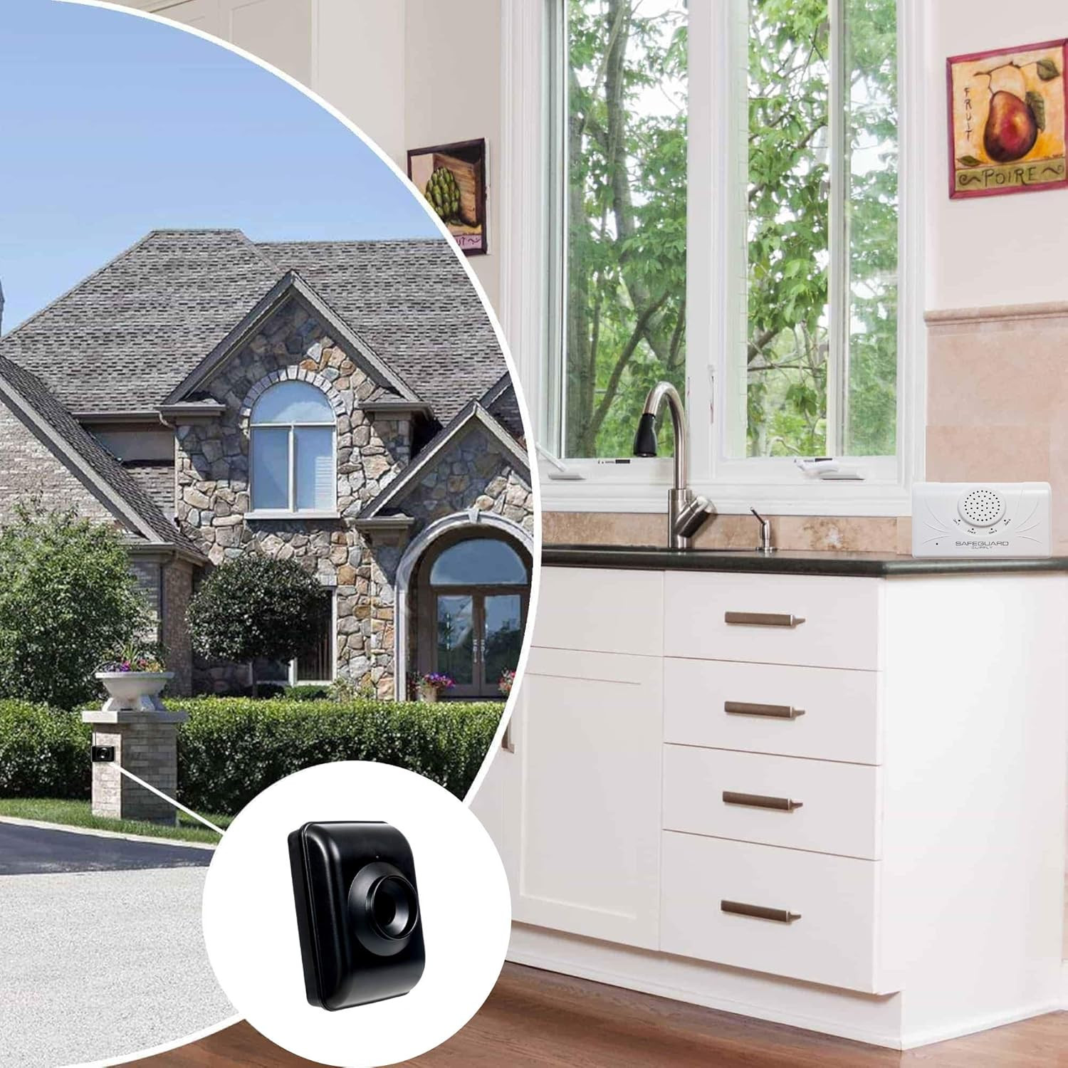Heavy Duty Wireless Driveway Alert System with Long Range Motion Sensor