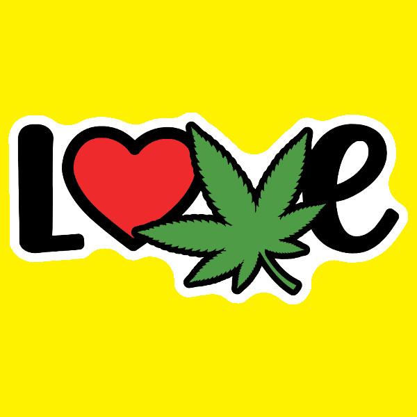 High Vibe Valentine Sticker Stoner Vinyl Decal UV Safe Weatherproof 420 Gift