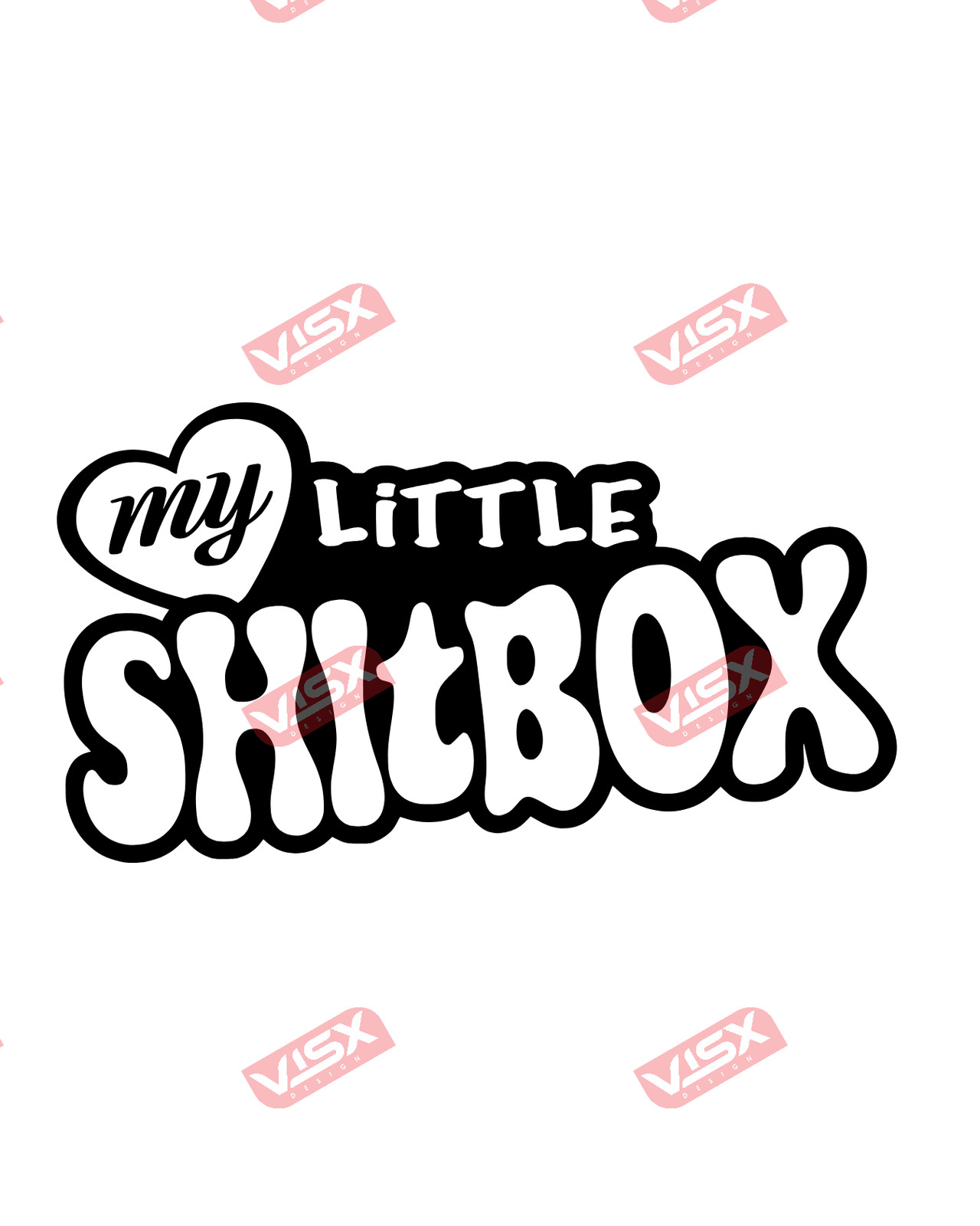 My little shitbox sticker decal | funny auto vinyl car window bumper