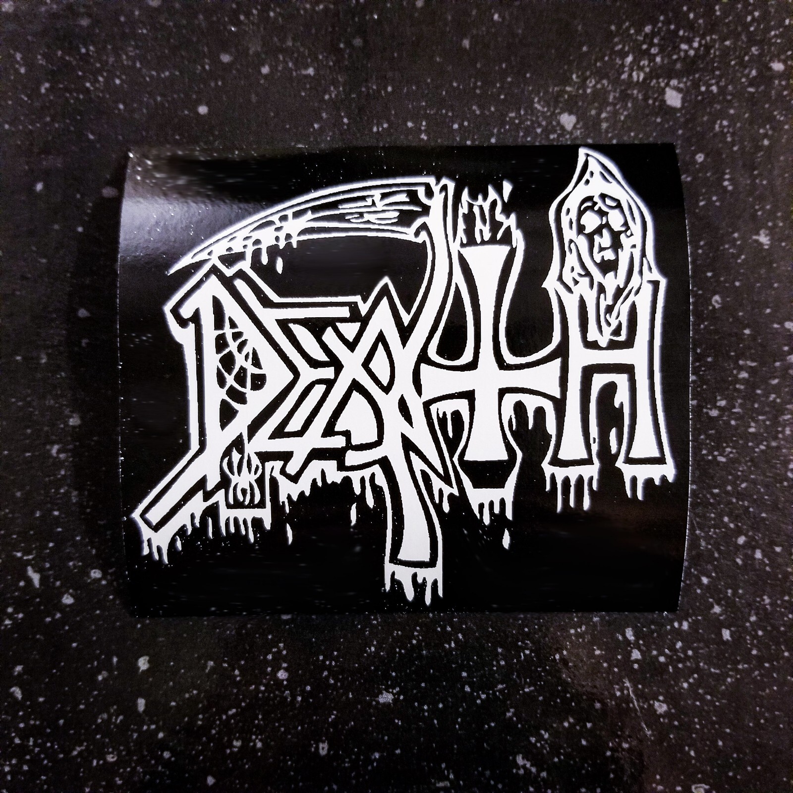 Death Old Logo 4 x 3" Waterproof Vinyl Sticker Decal [💪 HQ Durability] Metal