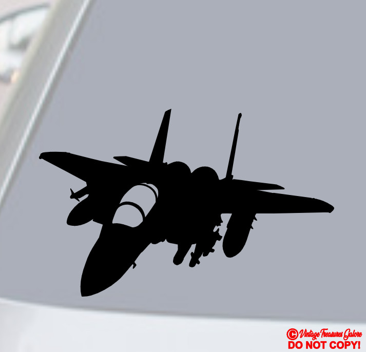 F-15 EAGLE FIGHTER JET Vinyl Decal Sticker Car Window Wall Bumper Military USAF